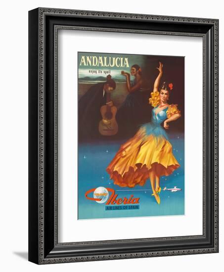 Andalucia - Enjoy Under It’s Spell - Iberia Air Lines of Spain-Pacifica Island Art-Framed Art Print