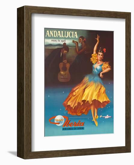 Andalucia - Enjoy Under It’s Spell - Iberia Air Lines of Spain-Pacifica Island Art-Framed Art Print