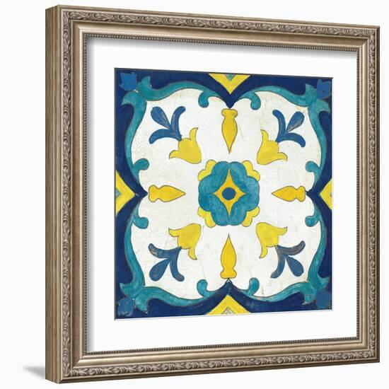 Andalucia Tiles A Blue and Yellow-Silvia Vassileva-Framed Art Print