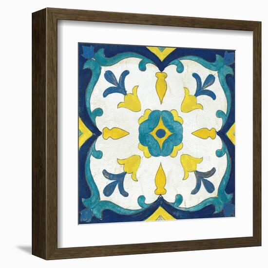 Andalucia Tiles A Blue and Yellow-Silvia Vassileva-Framed Art Print