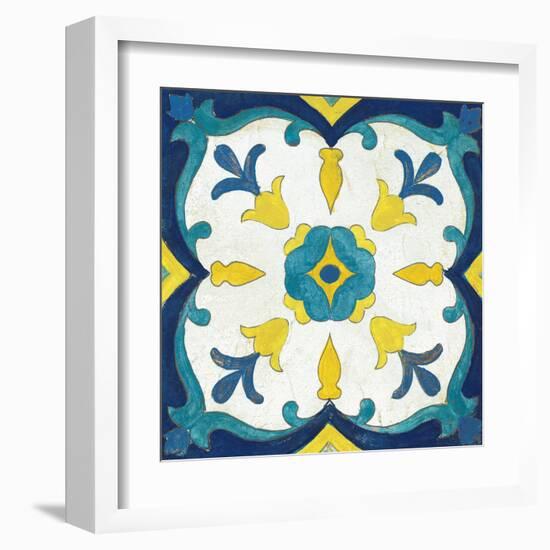 Andalucia Tiles A Blue and Yellow-Silvia Vassileva-Framed Art Print