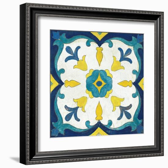 Andalucia Tiles A Blue and Yellow-Silvia Vassileva-Framed Art Print