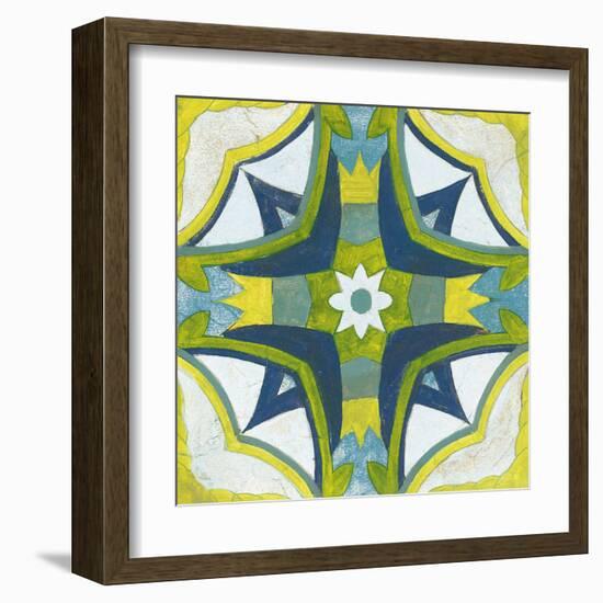 Andalucia Tiles E Blue and Yellow-Silvia Vassileva-Framed Art Print