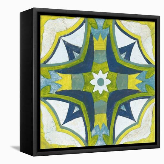Andalucia Tiles E Blue and Yellow-Silvia Vassileva-Framed Stretched Canvas