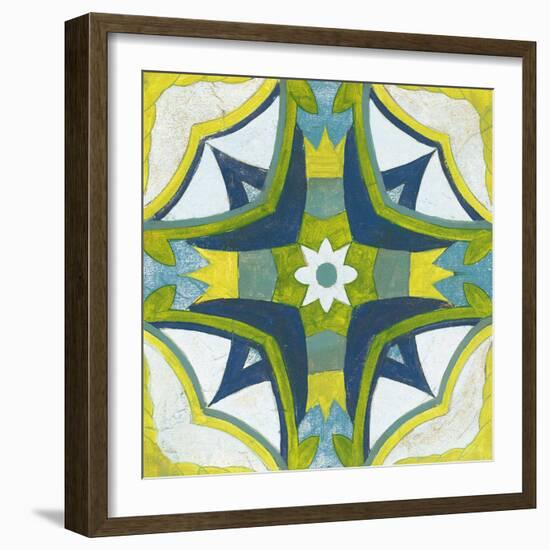 Andalucia Tiles E Blue and Yellow-Silvia Vassileva-Framed Art Print