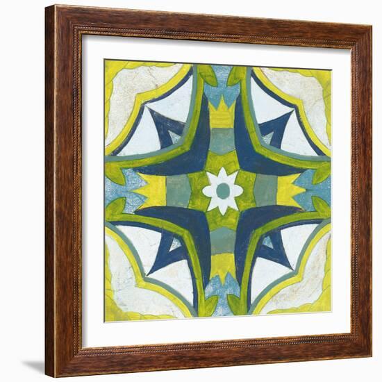 Andalucia Tiles E Blue and Yellow-Silvia Vassileva-Framed Art Print