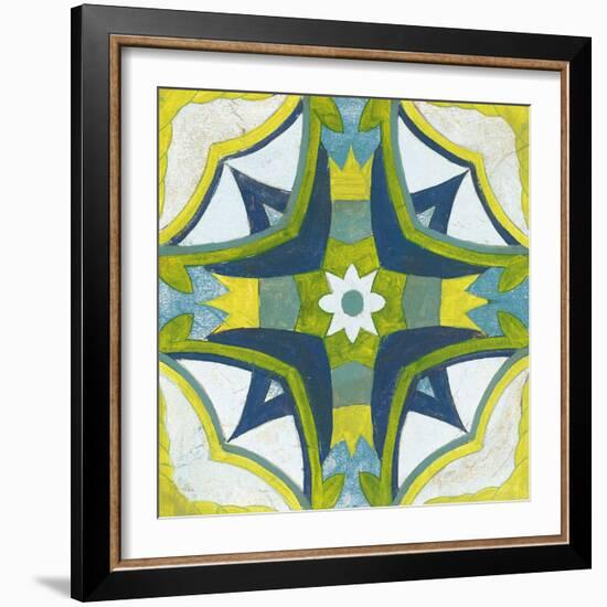 Andalucia Tiles E Blue and Yellow-Silvia Vassileva-Framed Art Print