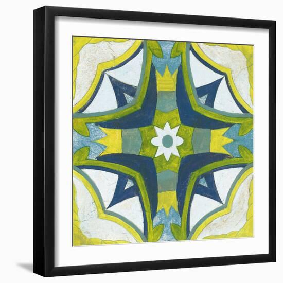 Andalucia Tiles E Blue and Yellow-Silvia Vassileva-Framed Art Print