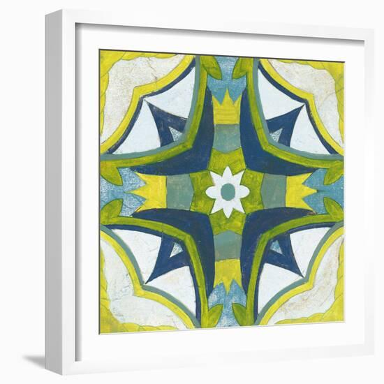 Andalucia Tiles E Blue and Yellow-Silvia Vassileva-Framed Art Print