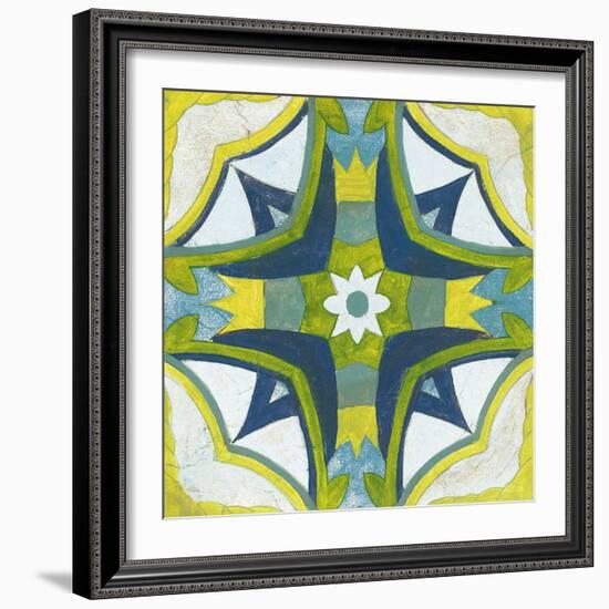 Andalucia Tiles E Blue and Yellow-Silvia Vassileva-Framed Art Print