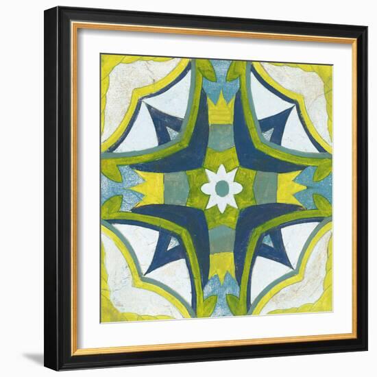 Andalucia Tiles E Blue and Yellow-Silvia Vassileva-Framed Art Print