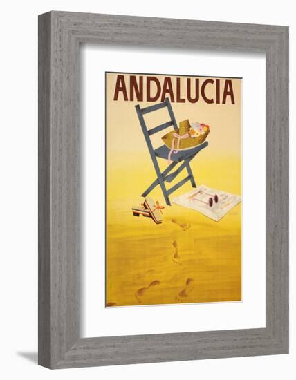 Andalucia-Vintage Poster-Framed Art Print