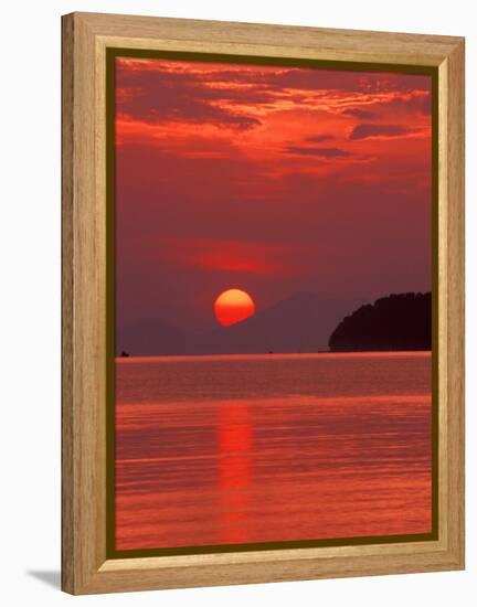 Andaman Sea Glows With Reflected Sunset, Thailand-Merrill Images-Framed Premier Image Canvas