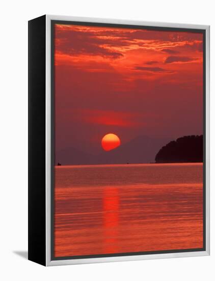 Andaman Sea Glows With Reflected Sunset, Thailand-Merrill Images-Framed Premier Image Canvas