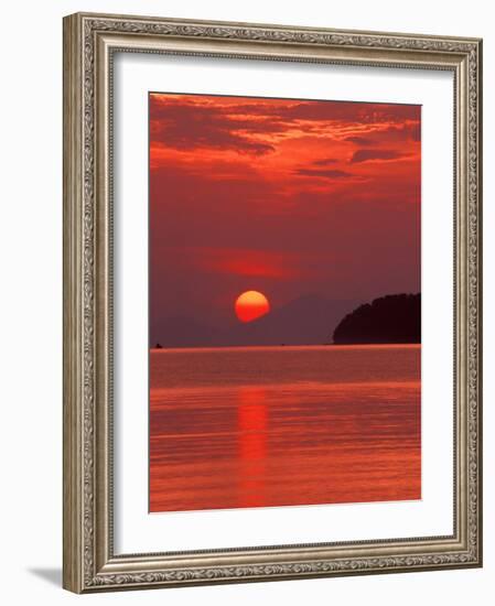 Andaman Sea Glows With Reflected Sunset, Thailand-Merrill Images-Framed Photographic Print