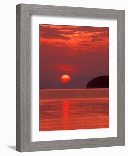 Andaman Sea Glows With Reflected Sunset, Thailand-Merrill Images-Framed Photographic Print