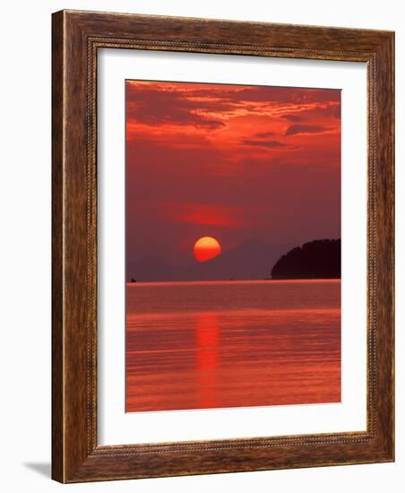 Andaman Sea Glows With Reflected Sunset, Thailand-Merrill Images-Framed Photographic Print