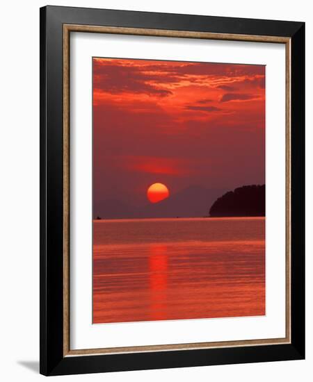 Andaman Sea Glows With Reflected Sunset, Thailand-Merrill Images-Framed Photographic Print