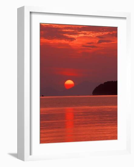 Andaman Sea Glows With Reflected Sunset, Thailand-Merrill Images-Framed Photographic Print