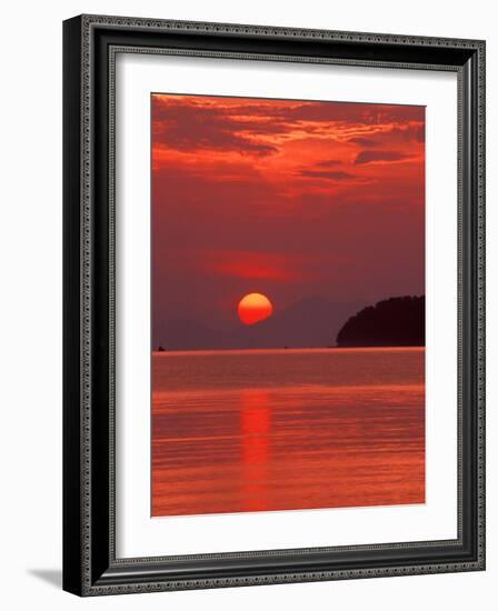 Andaman Sea Glows With Reflected Sunset, Thailand-Merrill Images-Framed Photographic Print