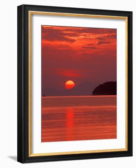 Andaman Sea Glows With Reflected Sunset, Thailand-Merrill Images-Framed Photographic Print