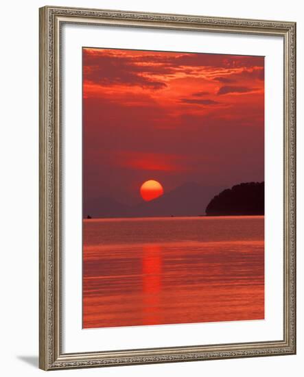 Andaman Sea Glows With Reflected Sunset, Thailand-Merrill Images-Framed Photographic Print