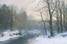 An Extensive Winter Landscape with a Horse and Cart, 1882-Anders Andersen-Lundby-Giclee Print