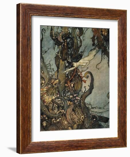 Andersen: Little Mermaid-Edmund Dulac-Framed Giclee Print