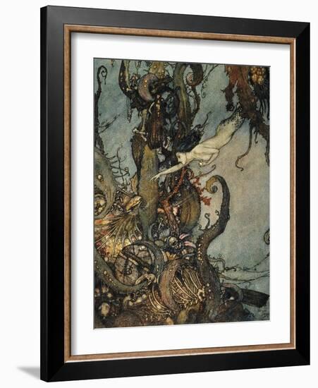 Andersen: Little Mermaid-Edmund Dulac-Framed Giclee Print