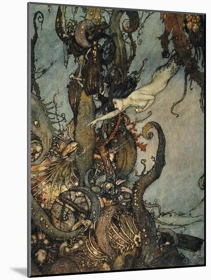 Andersen: Little Mermaid-Edmund Dulac-Mounted Giclee Print