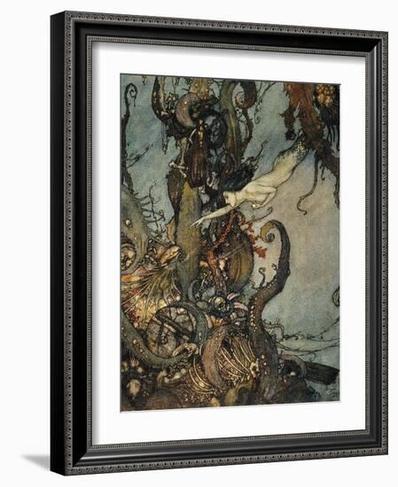 Andersen: Little Mermaid-Edmund Dulac-Framed Giclee Print