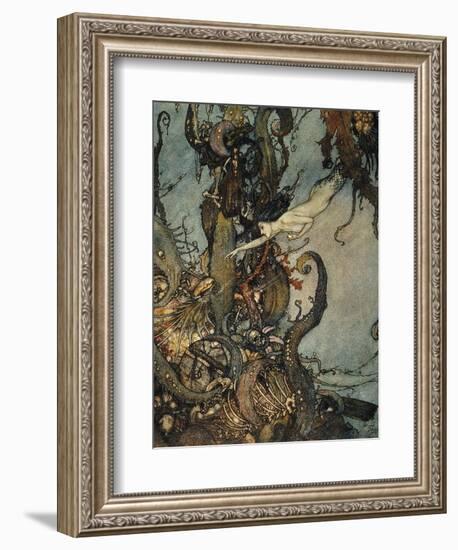 Andersen: Little Mermaid-Edmund Dulac-Framed Giclee Print