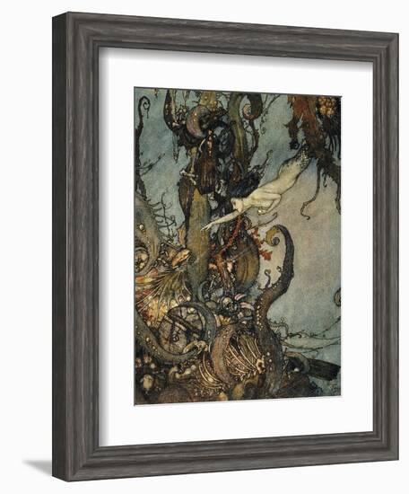 Andersen: Little Mermaid-Edmund Dulac-Framed Giclee Print