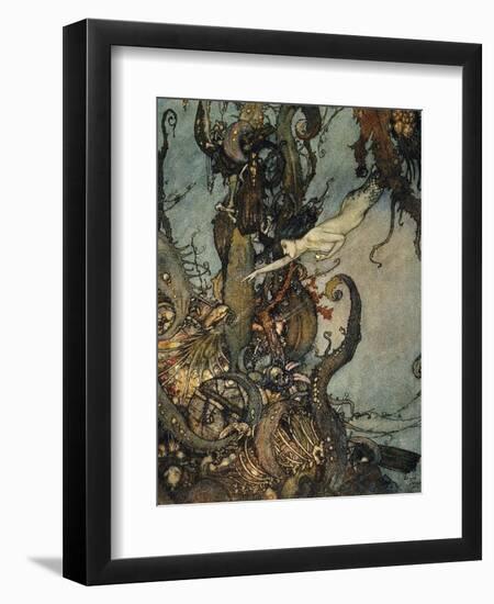 Andersen: Little Mermaid-Edmund Dulac-Framed Giclee Print