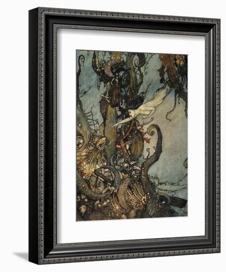 Andersen: Little Mermaid-Edmund Dulac-Framed Giclee Print