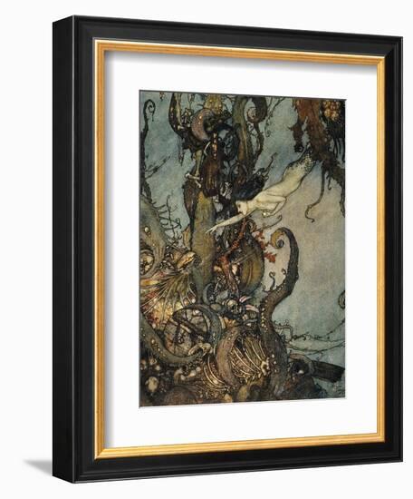 Andersen: Little Mermaid-Edmund Dulac-Framed Giclee Print