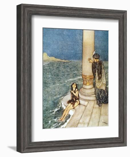 Andersen: Little Mermaid-Edmund Dulac-Framed Giclee Print