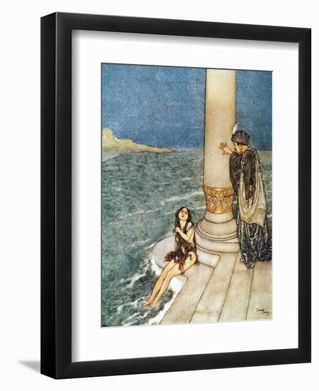 Andersen: Little Mermaid-Edmund Dulac-Framed Giclee Print