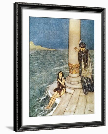 Andersen: Little Mermaid-Edmund Dulac-Framed Giclee Print