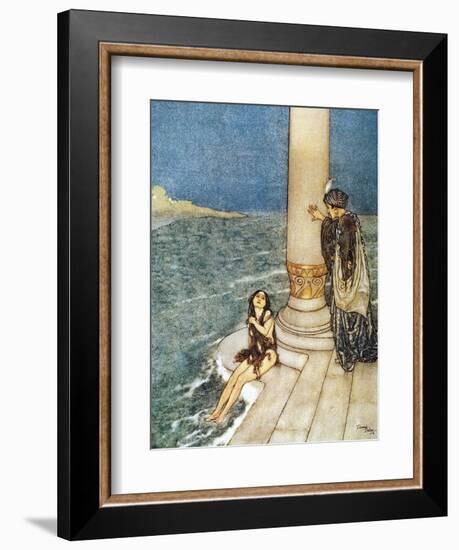 Andersen: Little Mermaid-Edmund Dulac-Framed Premium Giclee Print