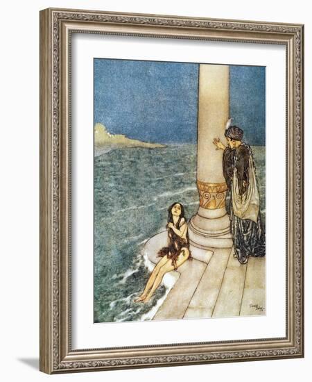 Andersen: Little Mermaid-Edmund Dulac-Framed Giclee Print