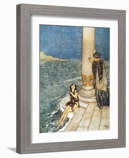 Andersen: Little Mermaid-Edmund Dulac-Framed Giclee Print