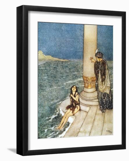 Andersen: Little Mermaid-Edmund Dulac-Framed Giclee Print