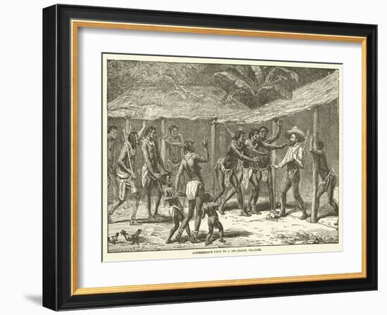 Andersson's Visit to a Bechuana Village-null-Framed Giclee Print