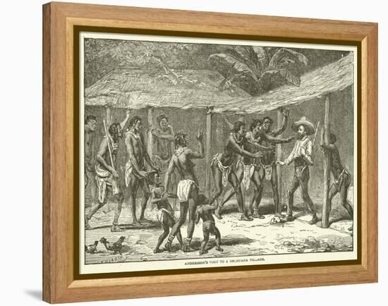 Andersson's Visit to a Bechuana Village-null-Framed Premier Image Canvas