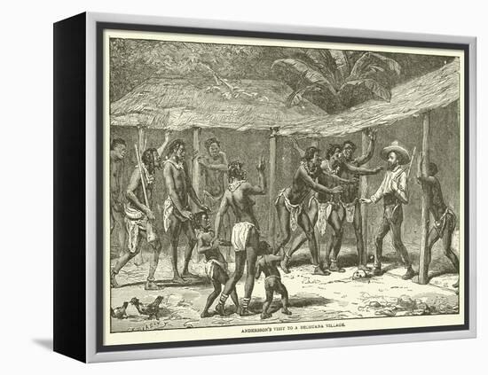 Andersson's Visit to a Bechuana Village-null-Framed Premier Image Canvas