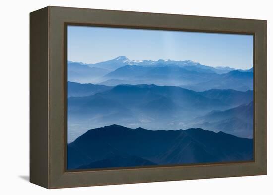 Andes Mountain Range with Glaciers, Southern Chile-Pete Oxford-Framed Premier Image Canvas