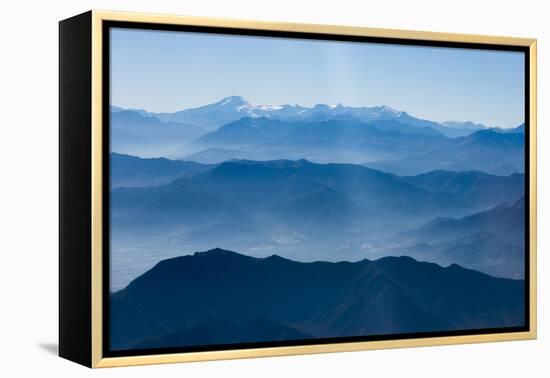 Andes Mountain Range with Glaciers, Southern Chile-Pete Oxford-Framed Premier Image Canvas