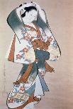 Standing Beauty Arranging Her Hair, C1714-Ando Kaigetsudo-Laminated Giclee Print