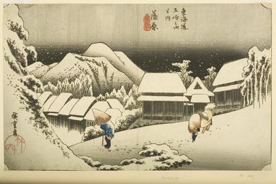 American Winter Landscape Lithograph, c1875. Prints from Granger